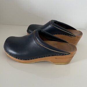 Vintage Bastad Leather Clogs